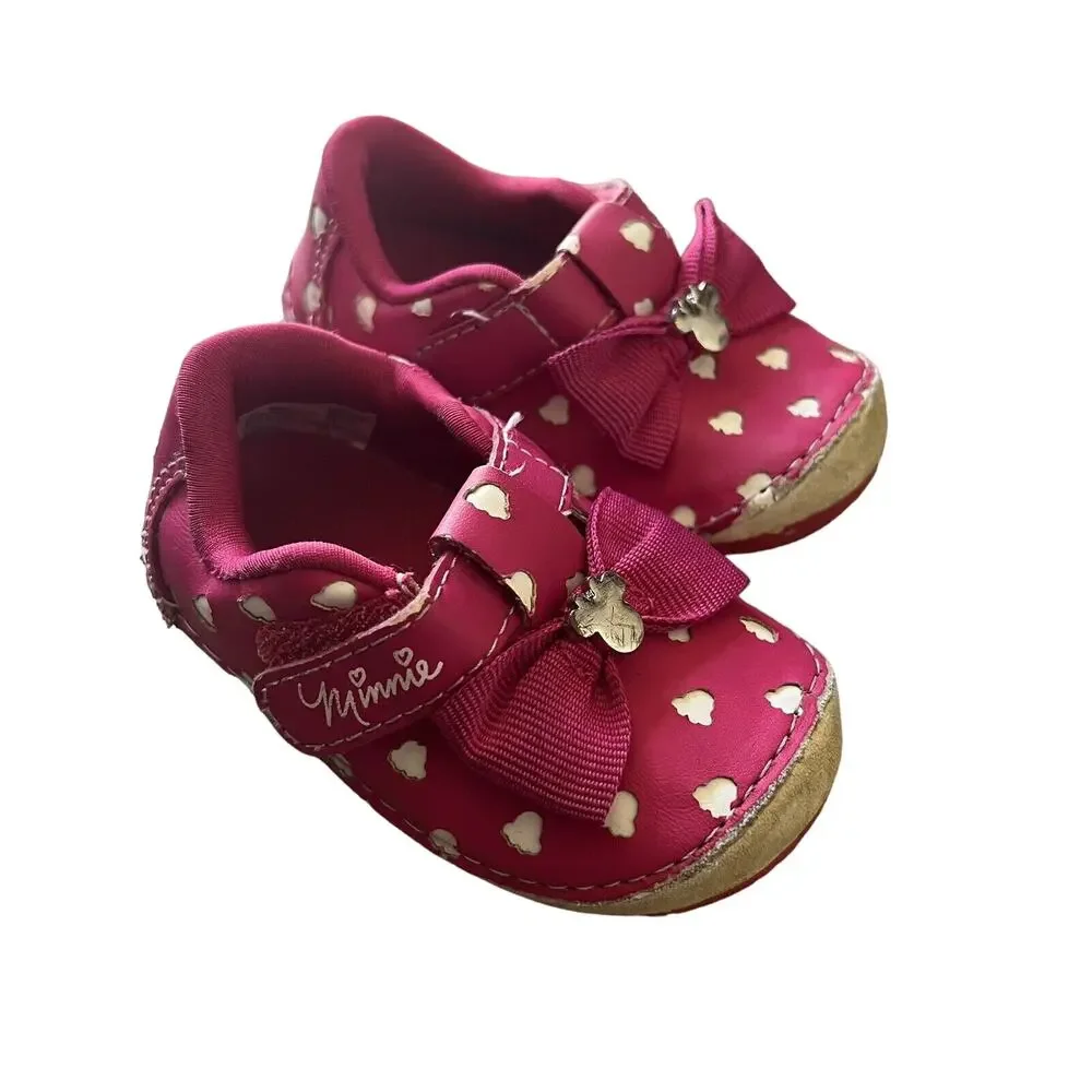 Disney Pink Minnie Mouse Girl's Shoes, Size 3